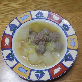 超簡単! 白菜の肉団子スープ